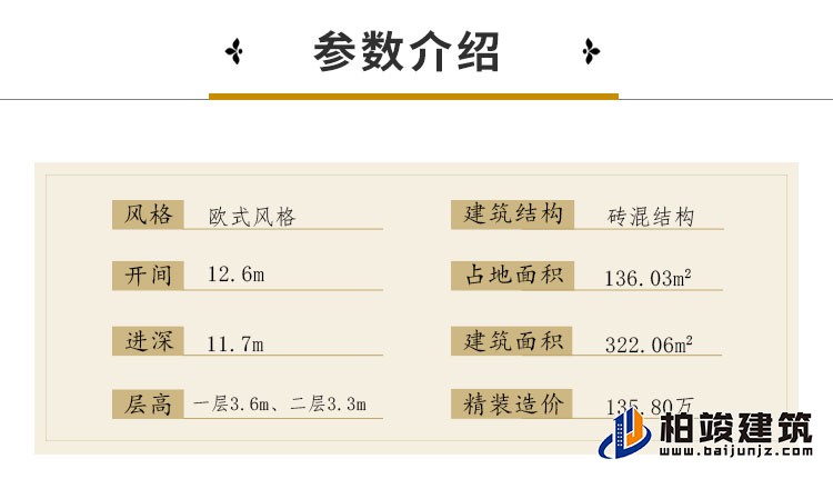 欧式风格豪华自建房B1001-简欧风格